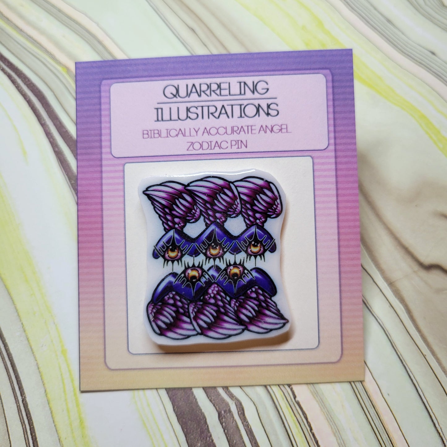 Biblically Accurate Angel Zodiac Handmade Pins