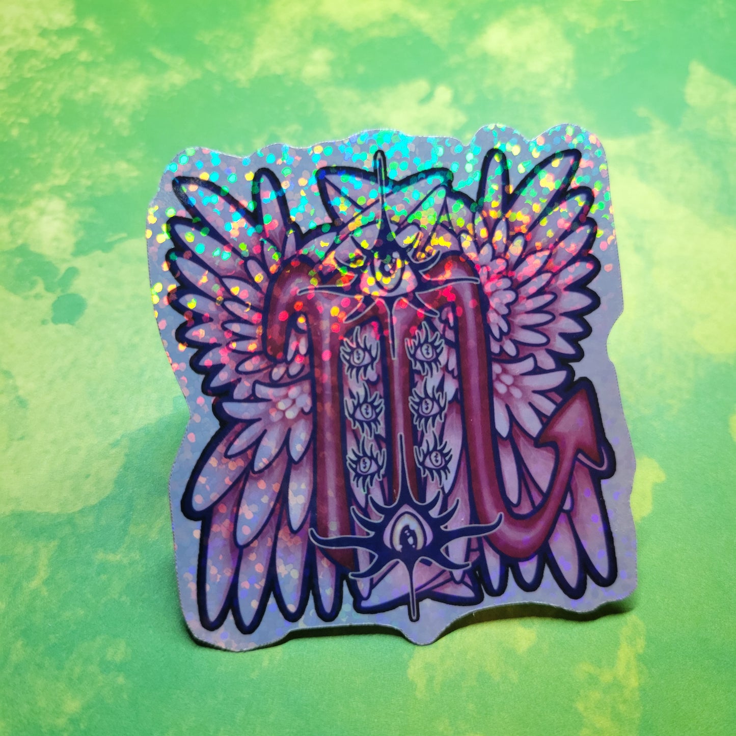 Holographic Biblically Accurate Angel Zodiac Sticker