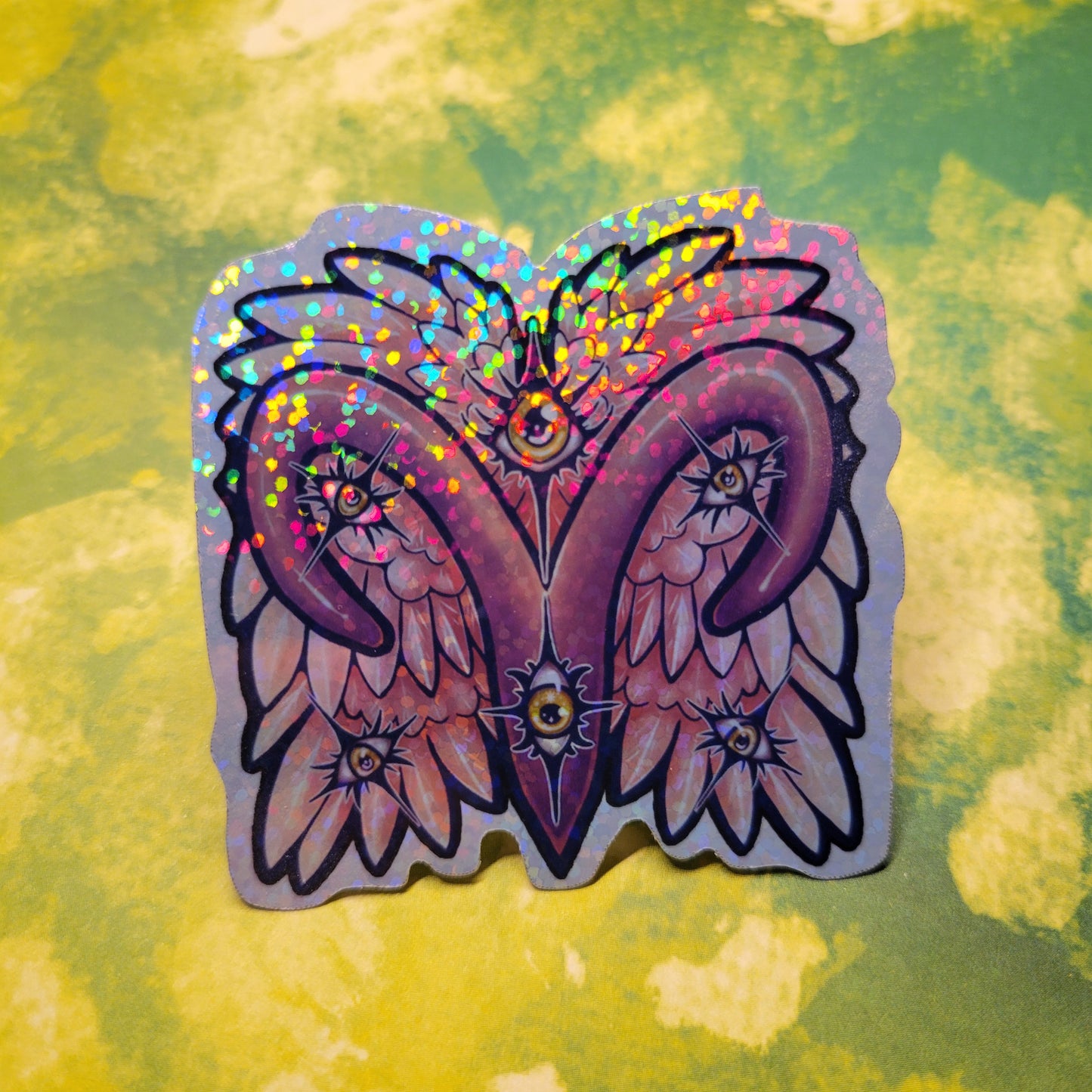 Holographic Biblically Accurate Angel Zodiac Sticker